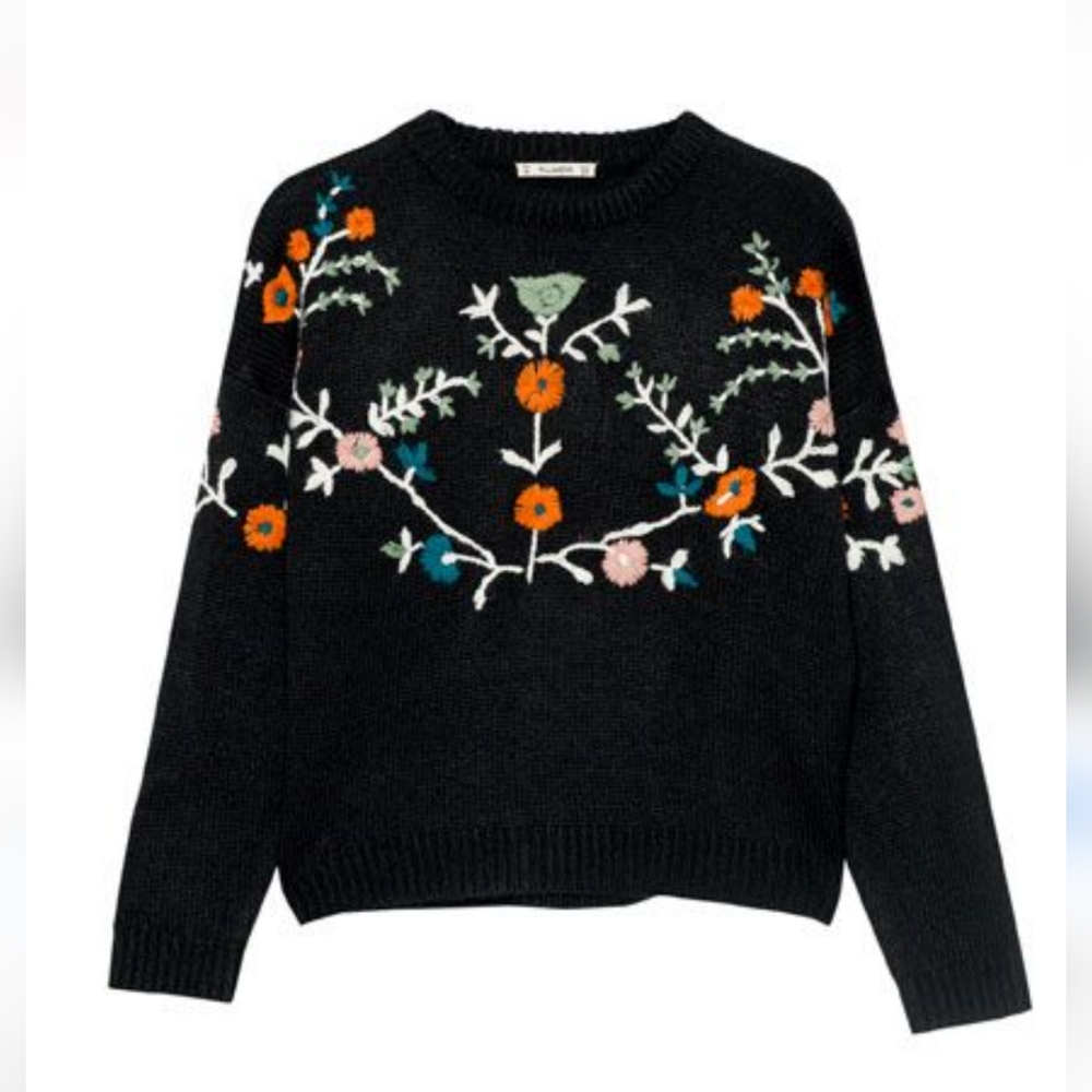 Pull & bear embroidered sweater